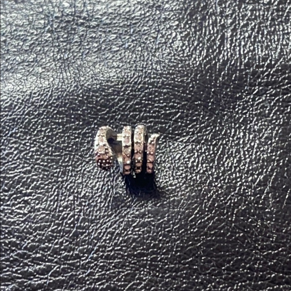 Sterling silver snake charm